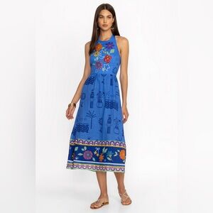 JOHNNY WAS ZAHAR TEA LENGTH DRESS